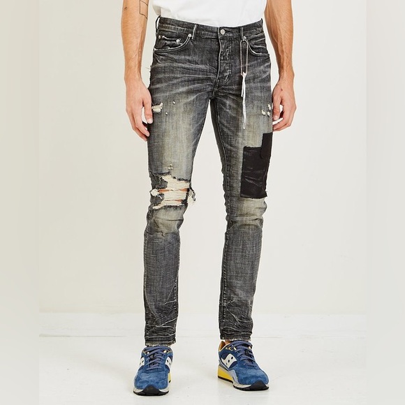 Purple Other - Purple Brand Slim Fit Low Rise Jeans Size 40 Color Gray/Black